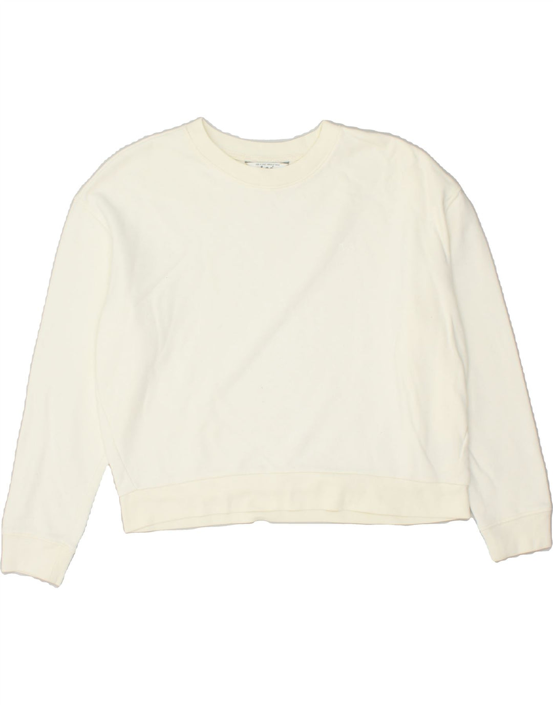 LEE Womens Sweatshirt Jumper UK 6 XS Off White Cotton | Vintage Lee | Thrift | Second-Hand Lee | Used Clothing | Messina Hembry 
