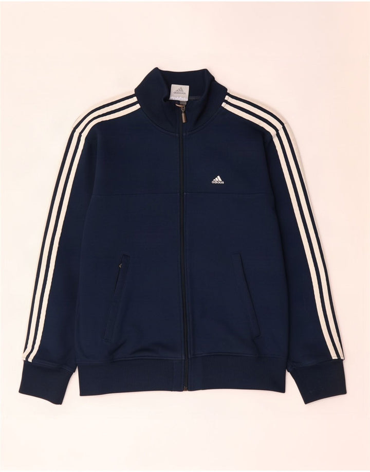 Adidas Herren Trainingsanzug Top Jacke UK 38/40 Medium Marineblau Polyester