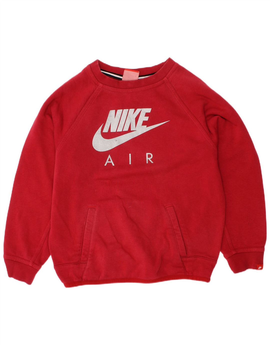 Nike Jungen-Sweatshirt mit Grafik, 7–8 Jahre, XL, rote Baumwolle