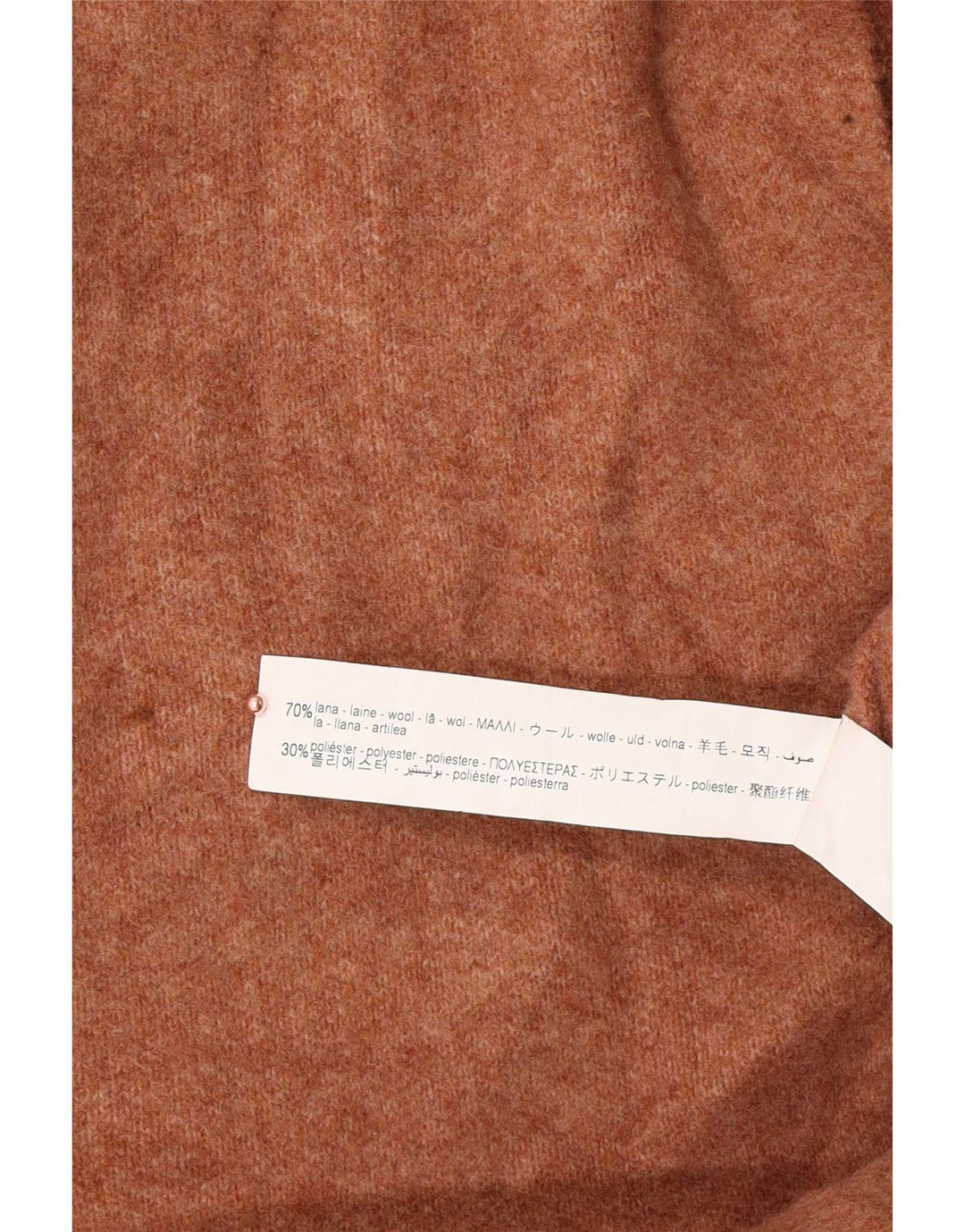 Zara Damen Longline Open Cardigan Pullover UK 14 Mittelbeige Wolle