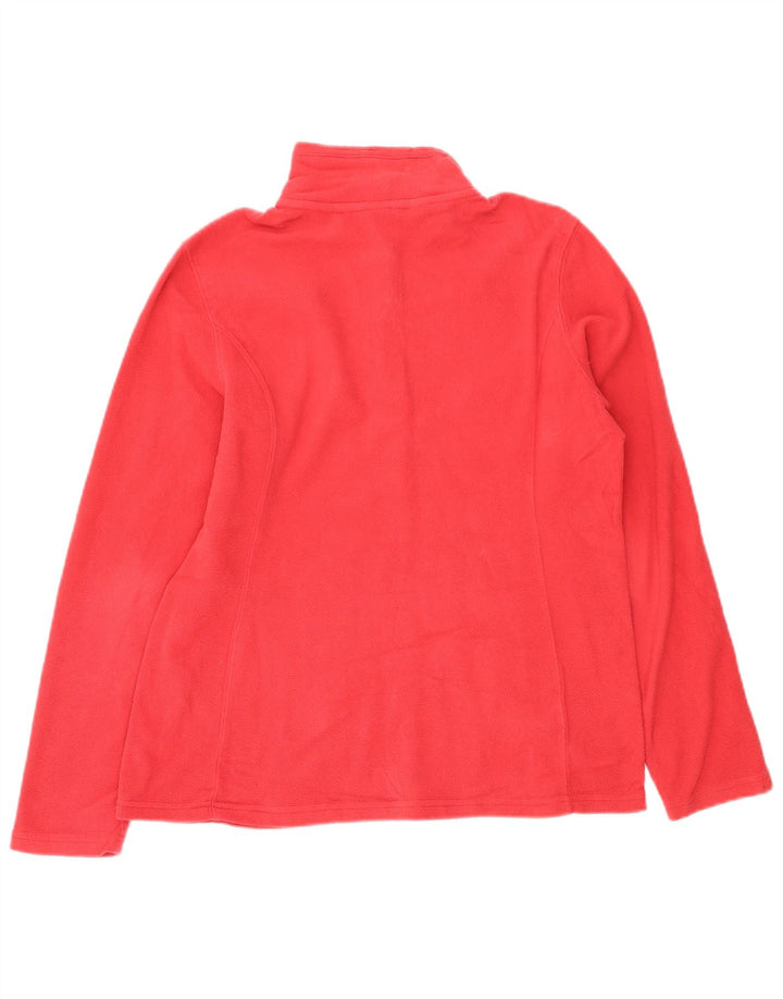Eddie Bauer Damen-Fleecepullover mit Reißverschluss, UK 14, Mittelrosa, Polyester