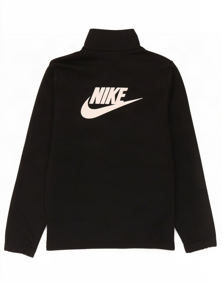 Nike Jungen-Trainingsanzugoberteil mit Grafik, 8–9 Jahre, Größe S, Schwarz, Polyester