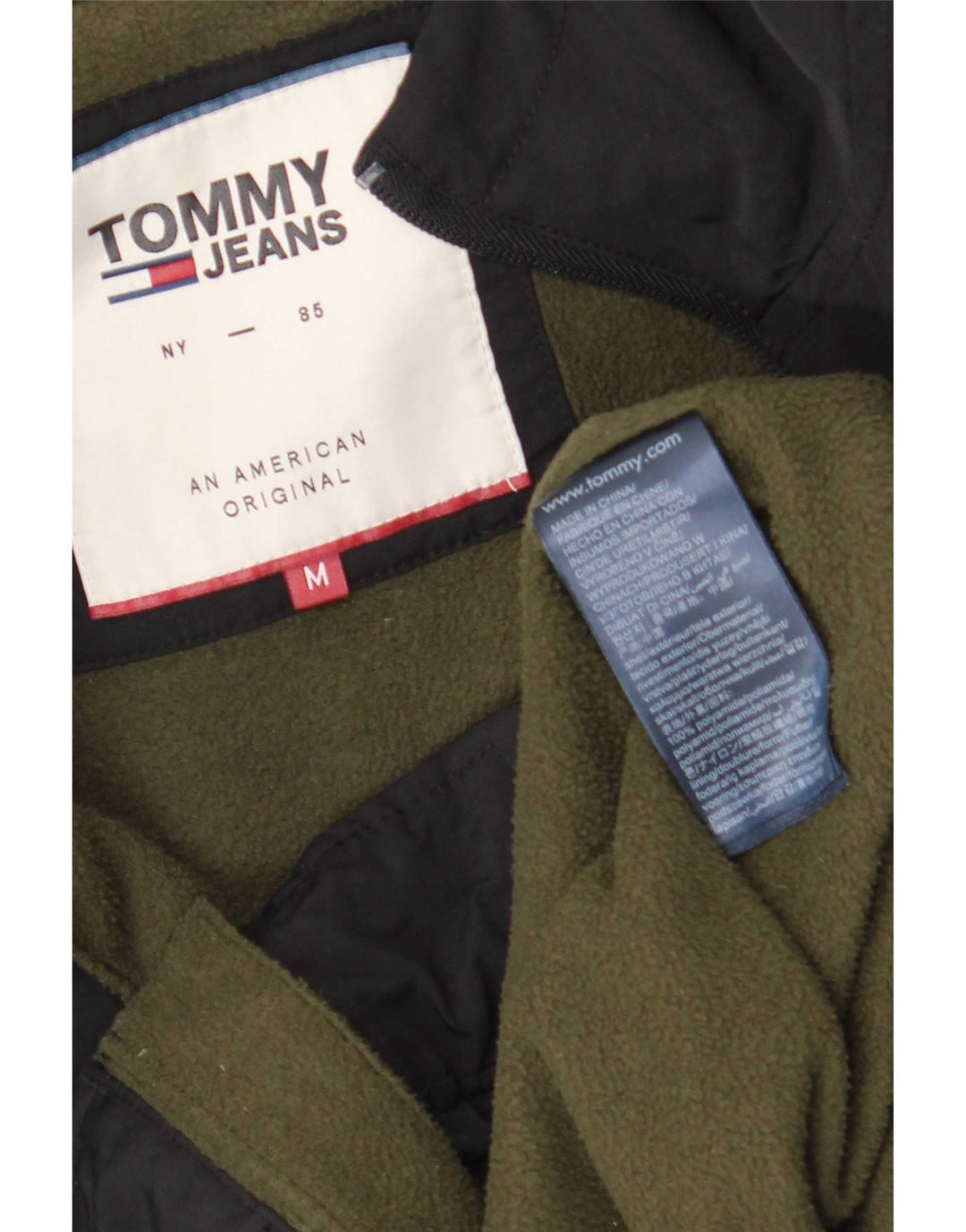 Tommy Hilfiger Herren-Bomberjacke mit Kapuze, UK 38, mittelschwarz, Polyamid