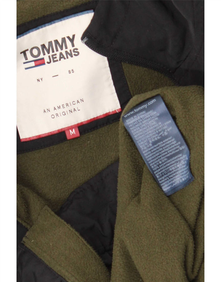 Tommy Hilfiger Herren-Bomberjacke mit Kapuze, UK 38, mittelschwarz, Polyamid