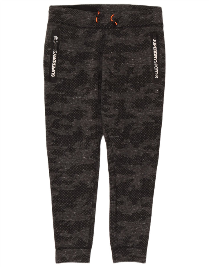 Superdry Damen Graphic Full Trainingsanzug UK 18 XL Graues Camouflage-Polyester