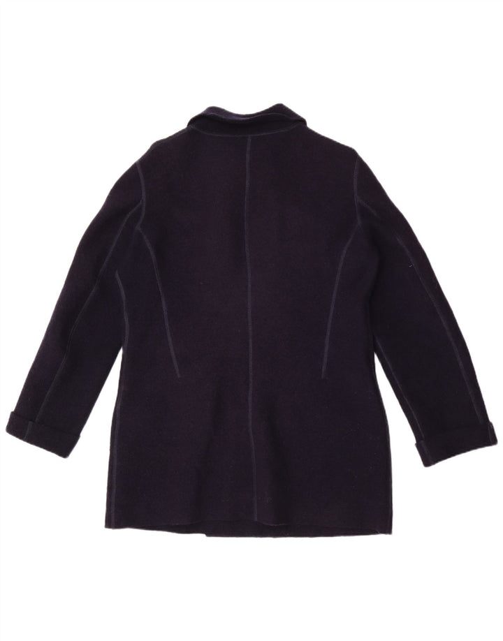 Aspesi Damen Pea Coat IT 42 Mittelmarineblaue Wolle