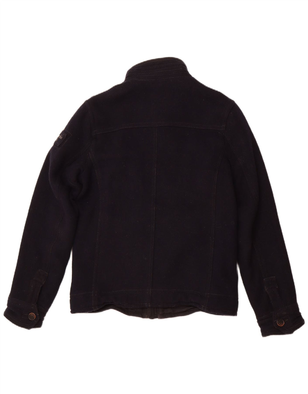 Abercrombie & Fitch Herren Militärjacke UK 40 Große marineblaue Wolle