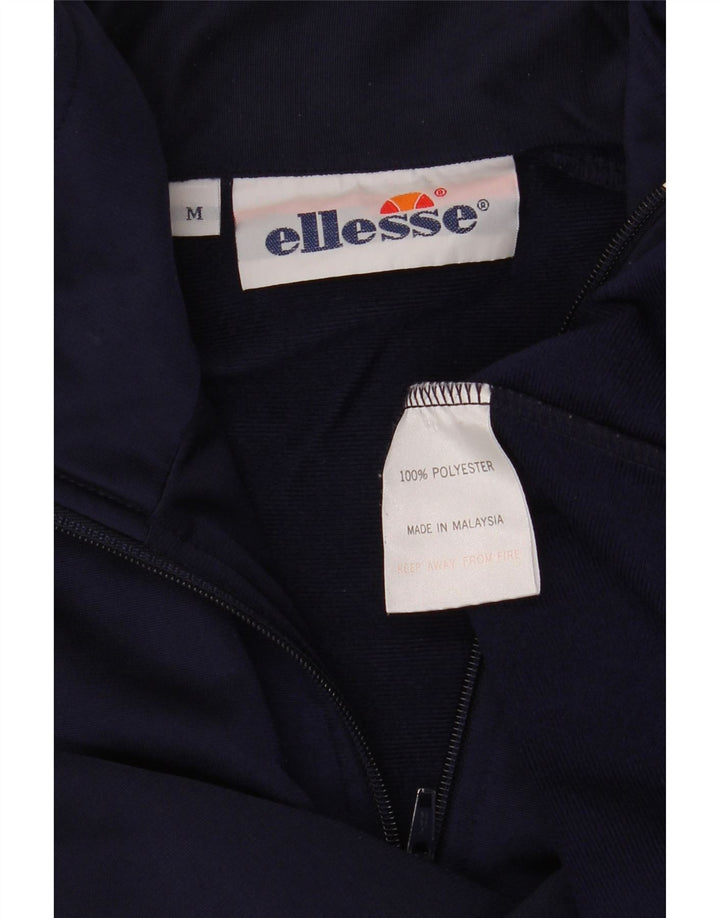 Ellesse Herren-Trainingsanzugoberteil mit Grafik, mittleres Marineblau, Farbblock