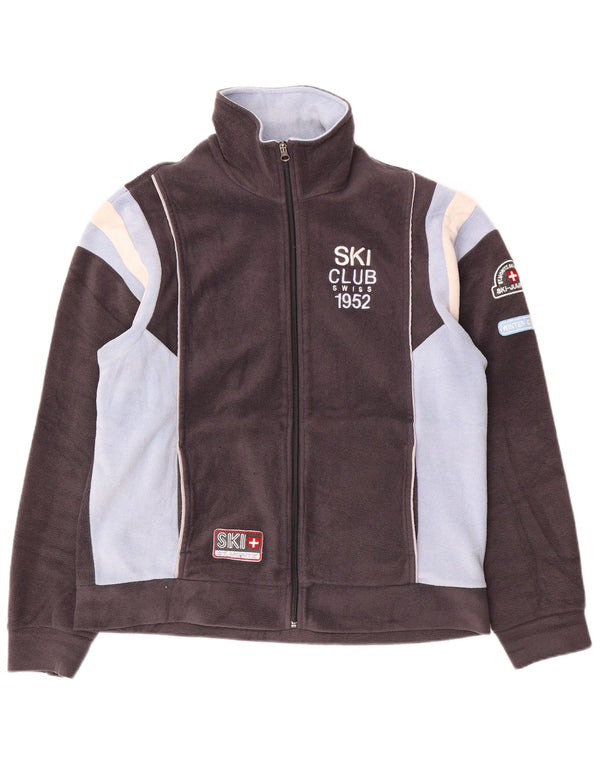 F.LLI Campagnolo Herren Ski-Fleecejacke UK 40 Large Grau Colourblock