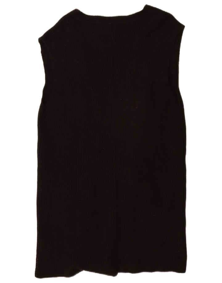 Fat Face Damen Longline-Strickjacke, ärmellos, Gr. 14, mittelschwarz