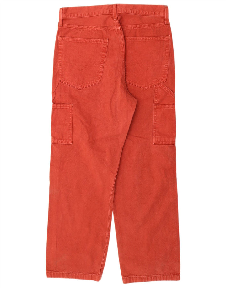 Levi's Herren Cargo Straight Jeans W30 L30 Rote Baumwolle