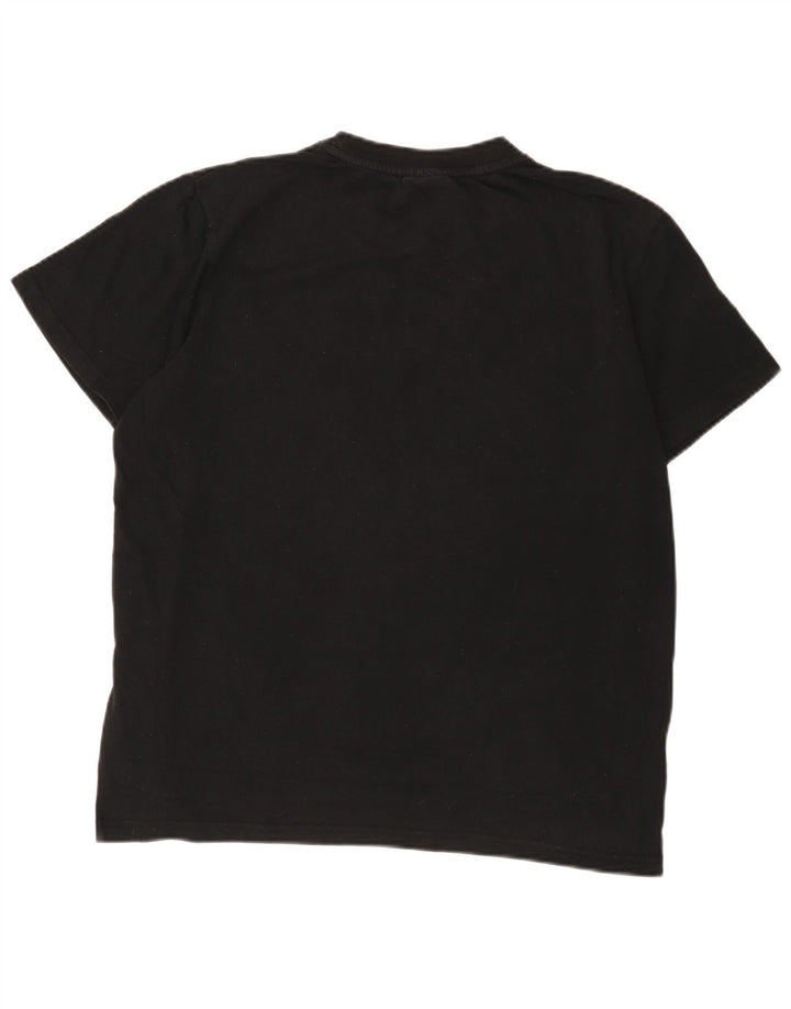Fila Herren-T-Shirt mit Grafik, groß, aus schwarzer Baumwolle