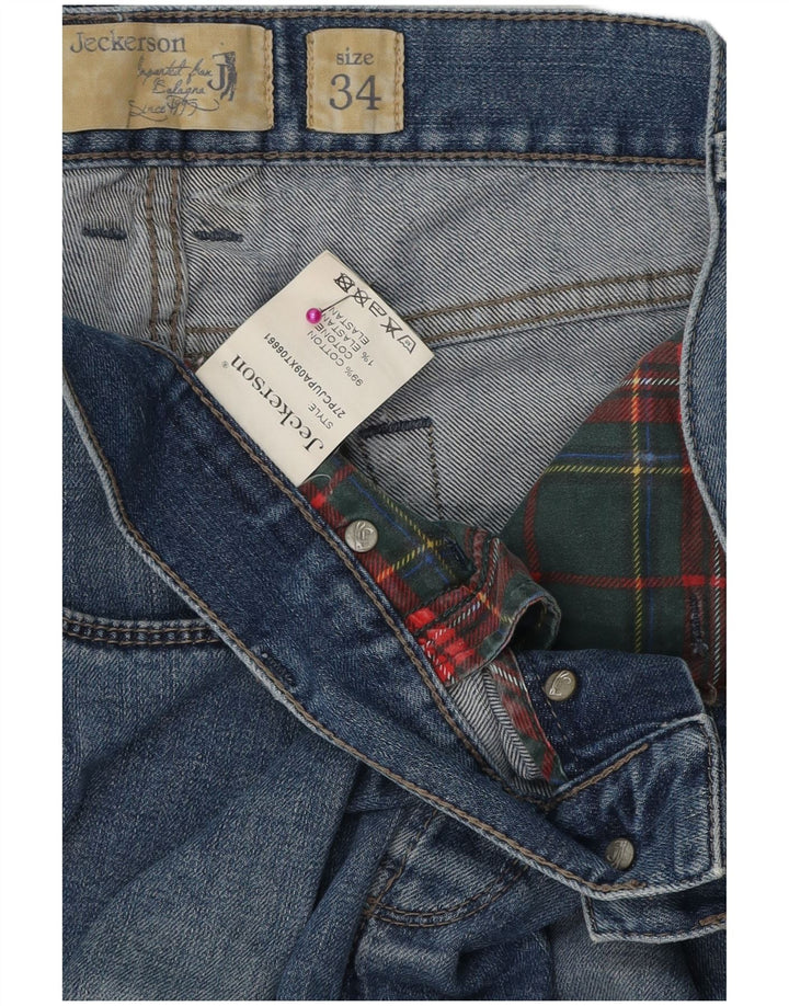 JECKERSON Herren Slim Jeans W34 L30 Blaue Baumwolle