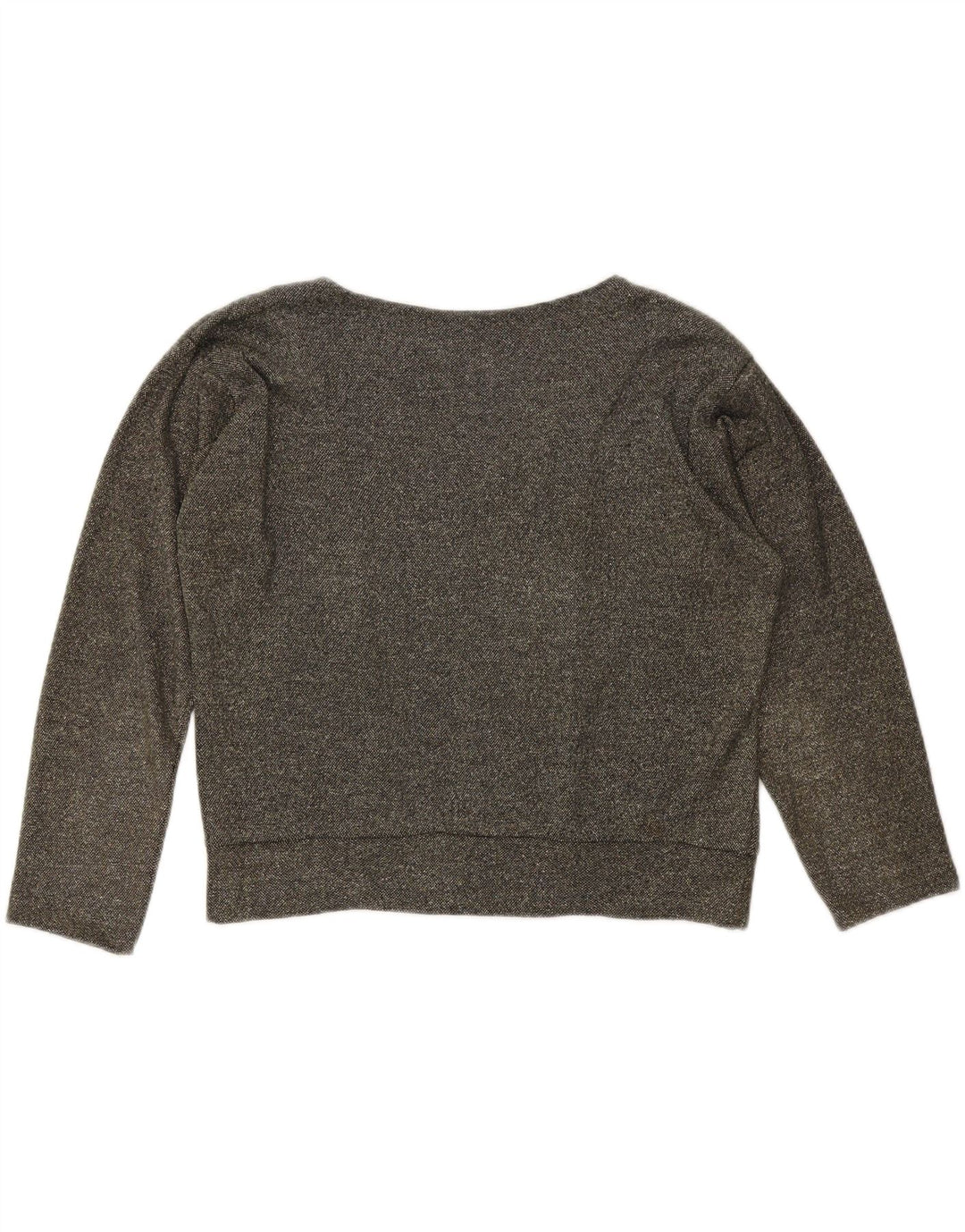 VINTAGE Übergroßer Grafik-Sweatshirtpullover für Damen UK 10 Small Grau