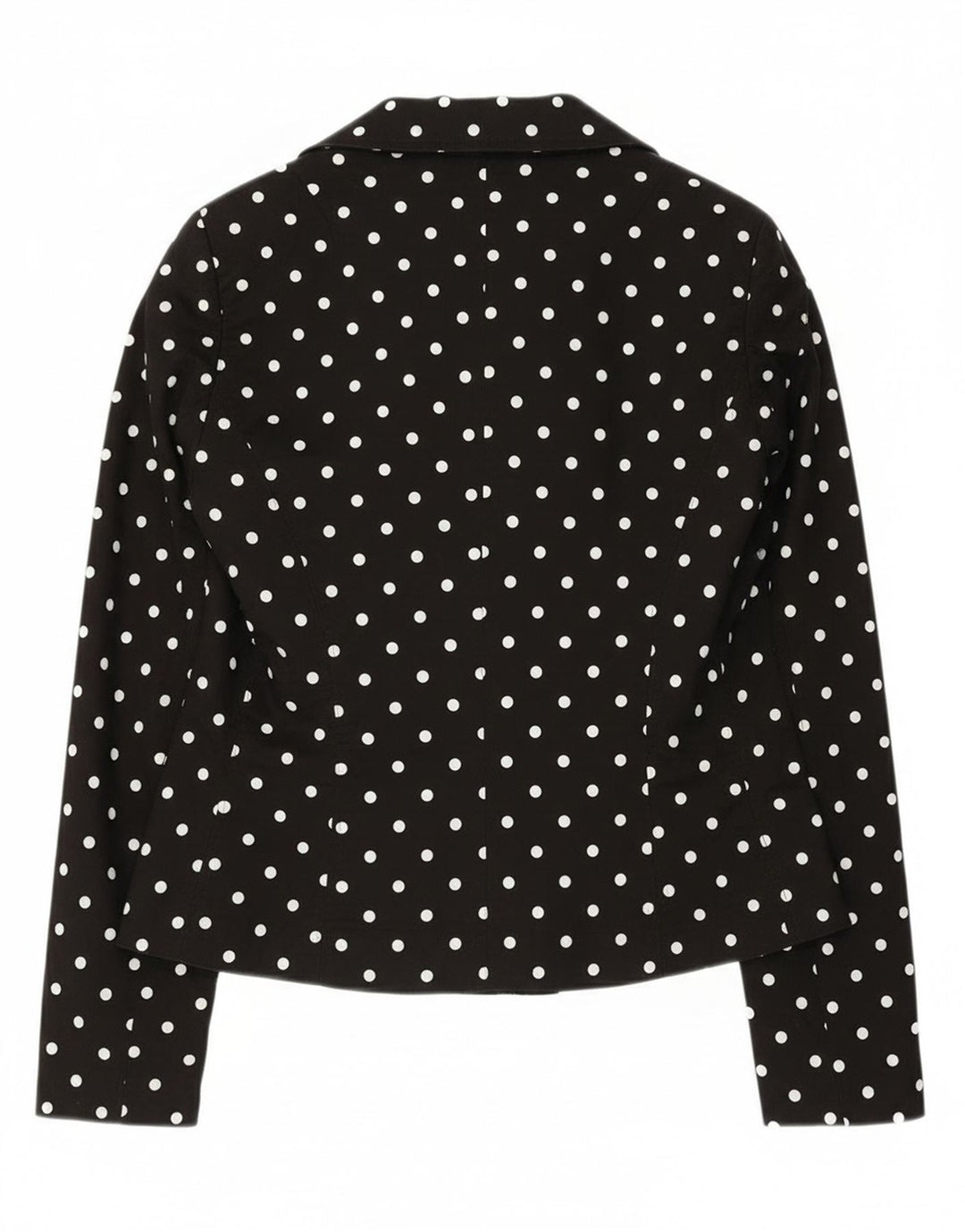 Phard Damen-Blazerjacke mit 2 Knöpfen, UK 12, mittelschwarz, gepunktet, Baumwolle