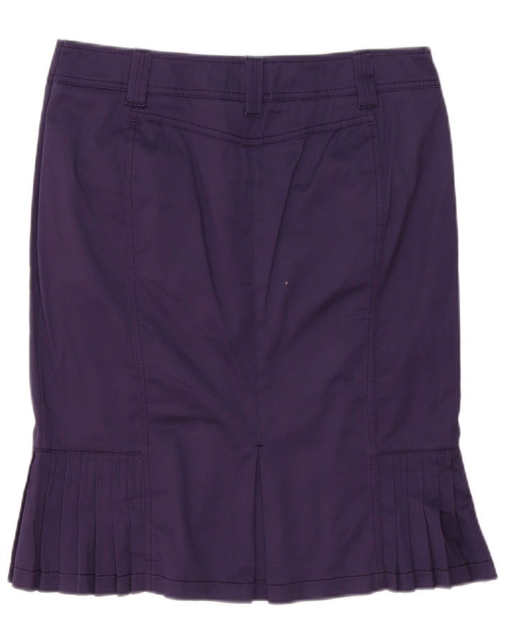 Byblos Damen 2-Knopf-Rock-Set US 12 Large W32 Lila Baumwolle