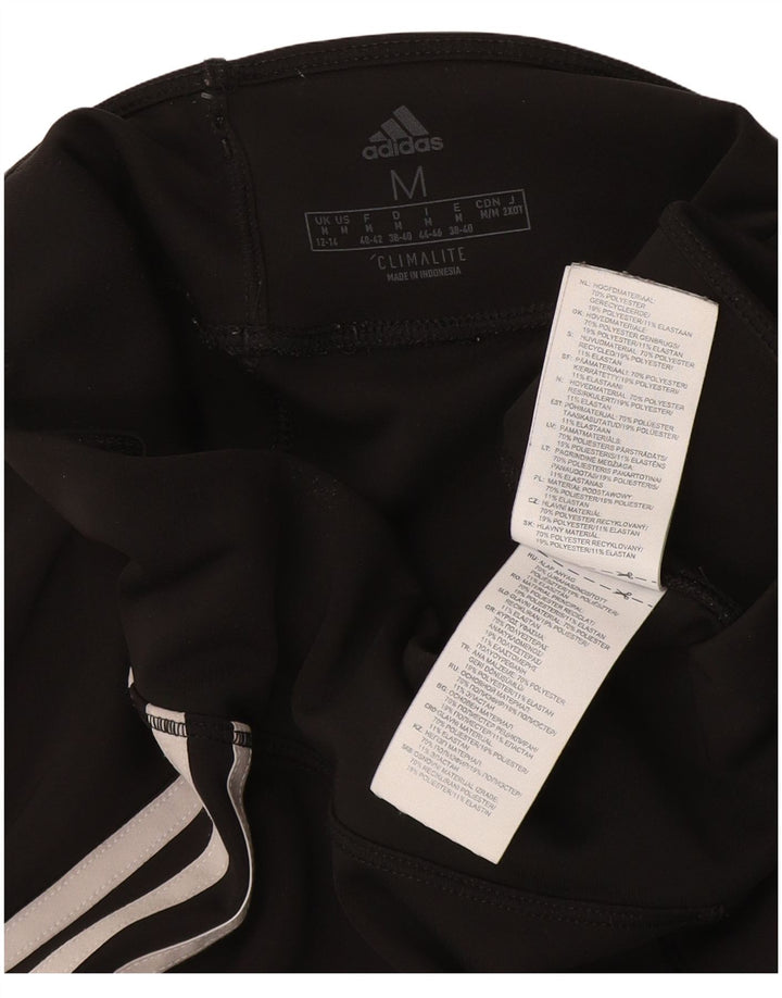Adidas Damen Climalite Crop Leggings UK 12/14 Medium Schwarz Polyester