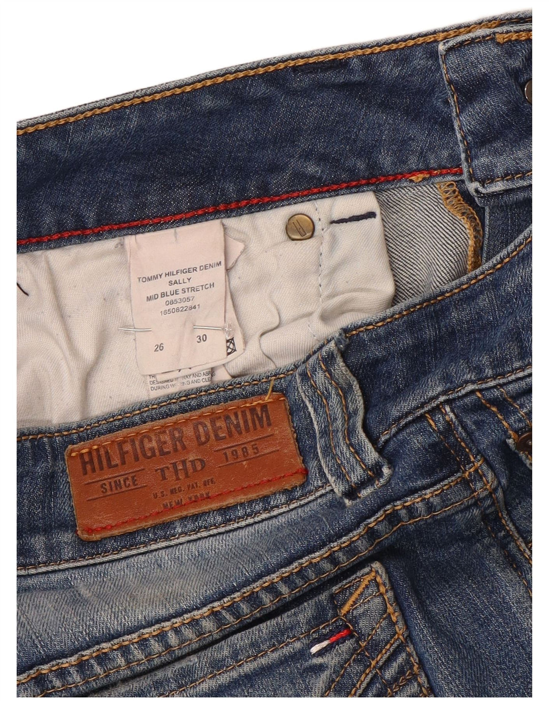 Tommy Hilfiger Damen Bootcut Jeans W26 L30 Blau