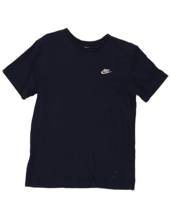 Nike Herren-T-Shirt-Oberteil, mittelgroß, marineblau, Baumwolle