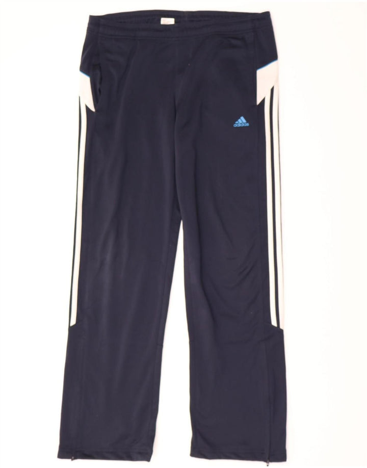 ADIDAS Boys Tracksuit Trousers 15-16 Years  Navy Blue Polyester Vintage Adidas and Second-Hand Adidas from Messina Hembry 