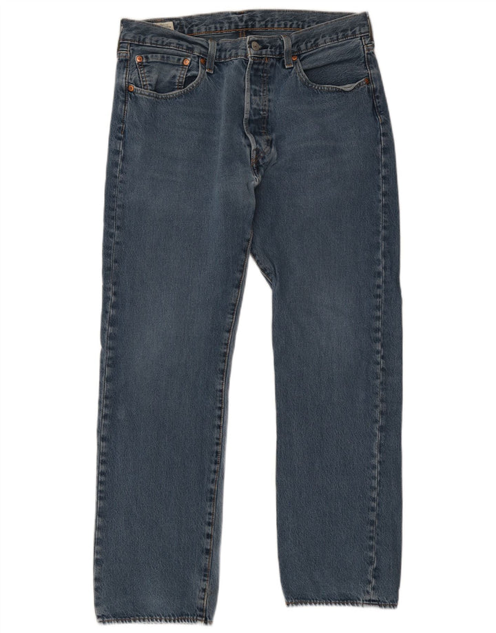 Levi's Herren Straight Jeans W34 L30 Blaue Baumwolle
