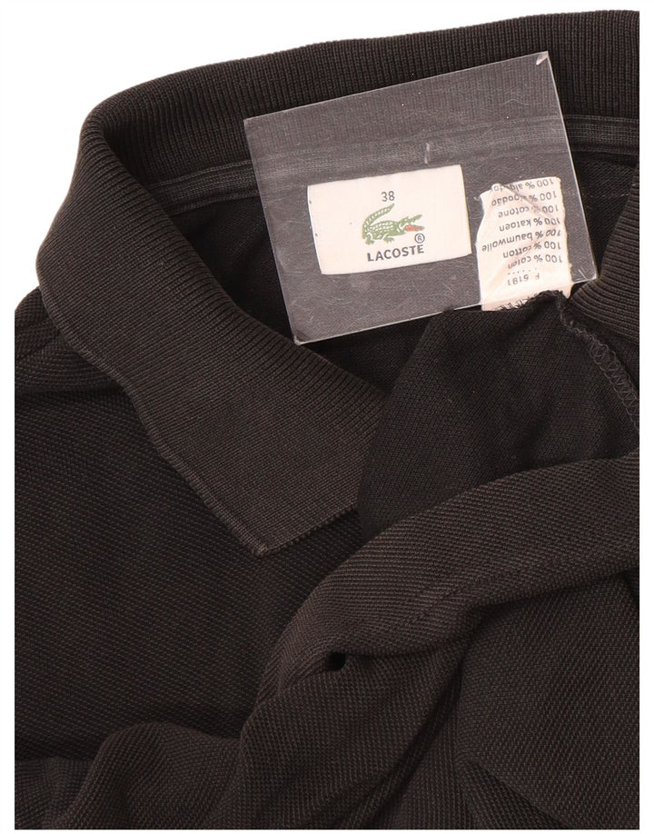 Lacoste Damen-Hemdbluse, Größe 38, mittlere schwarze Baumwolle