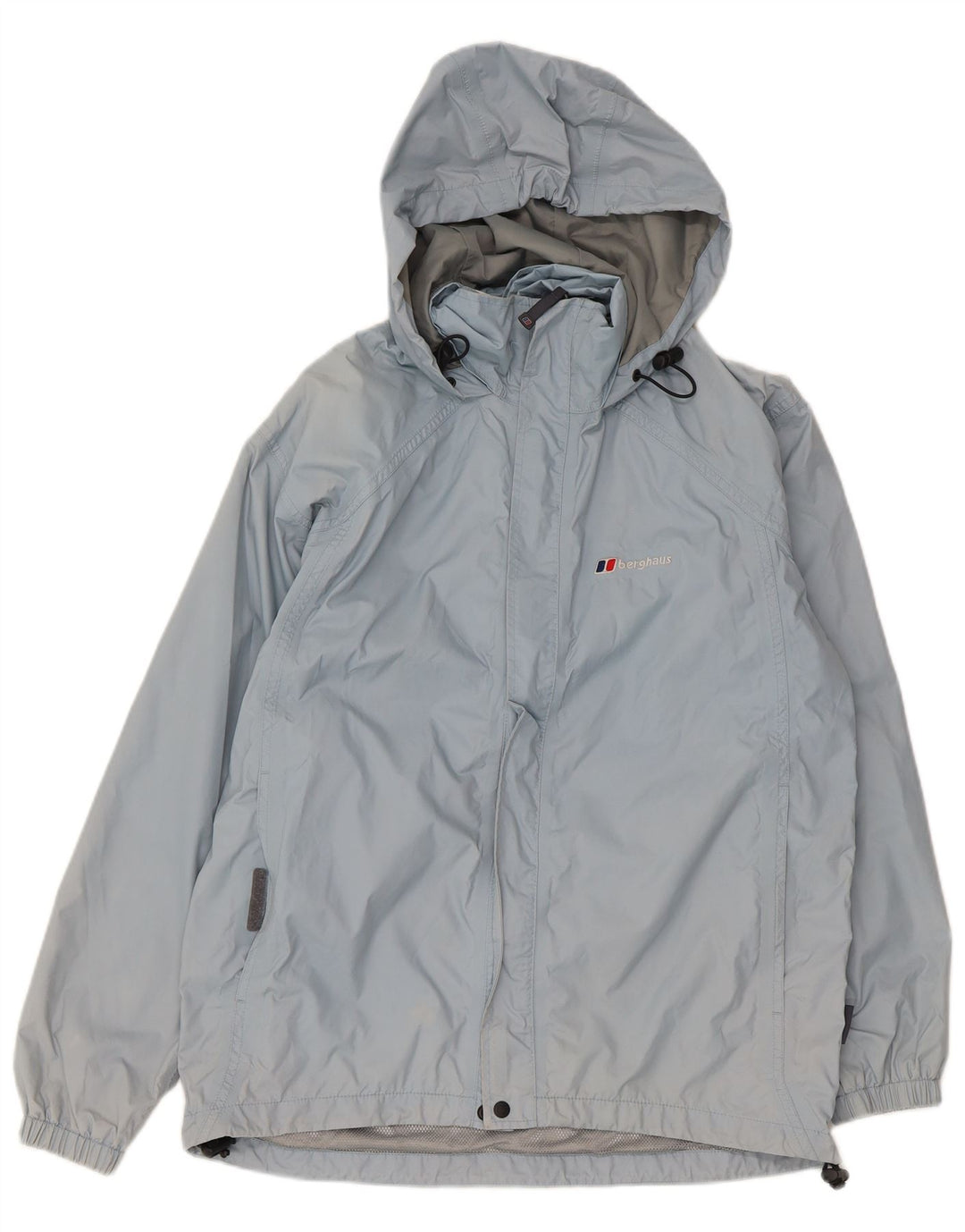 Berghaus Damen-Regenjacke mit Kapuze, übergroß, UK 10, Größe S, blau, Nylon