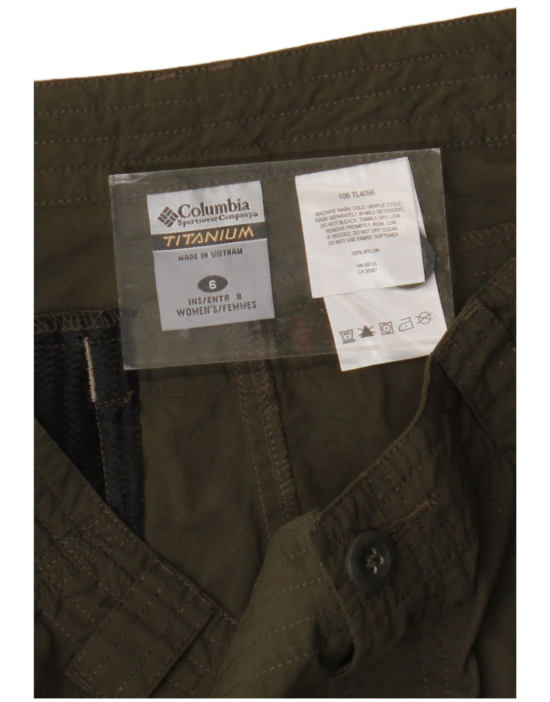 Columbia Damen Cargo-Shorts US 6 Medium W30 Khaki Nylon