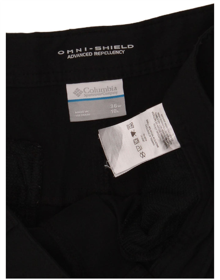Columbia Herren Omni-Shield Cargo Shorts W36 Large Schwarz Nylon