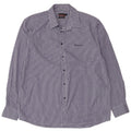 PIERRE CARDIN Herren-Hemd mit normaler Passform, 2XL, blaues Gingham-Polyester