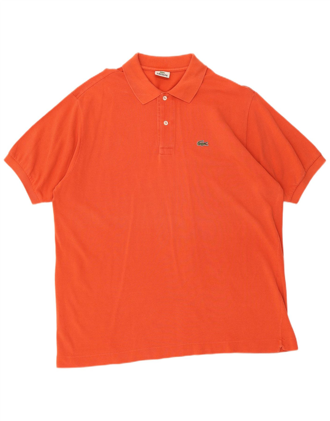 Lacoste Herren Poloshirt Größe 6 XL Orange Baumwolle