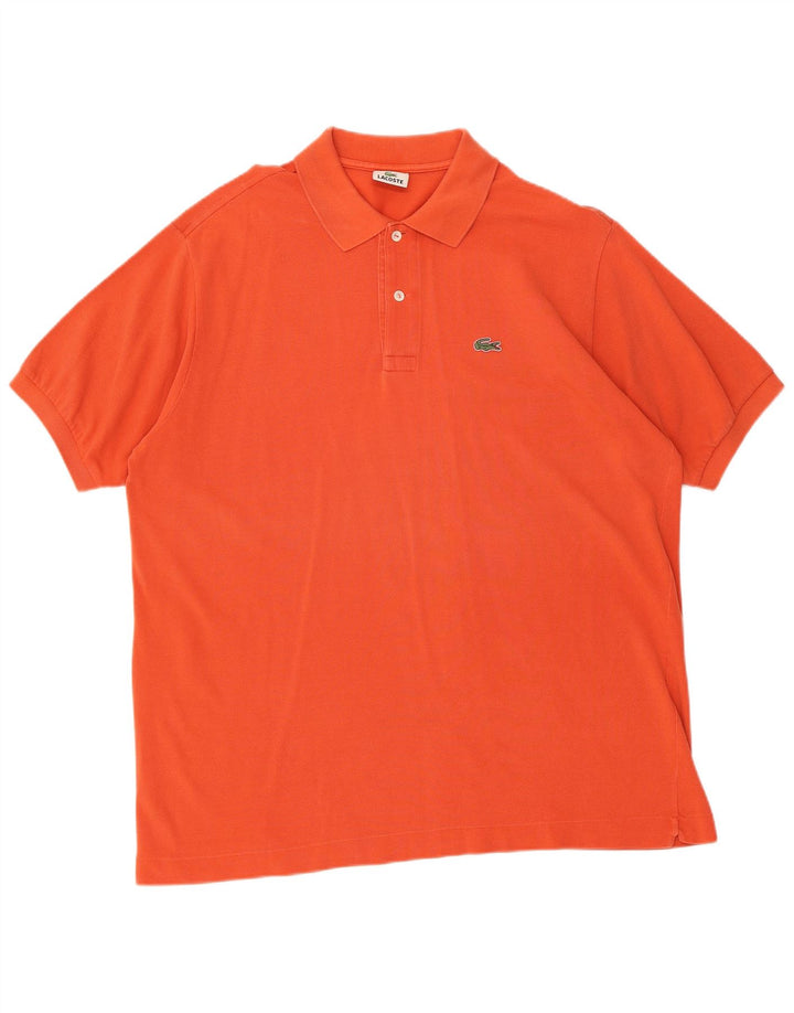 Lacoste Herren Poloshirt Größe 6 XL Orange Baumwolle