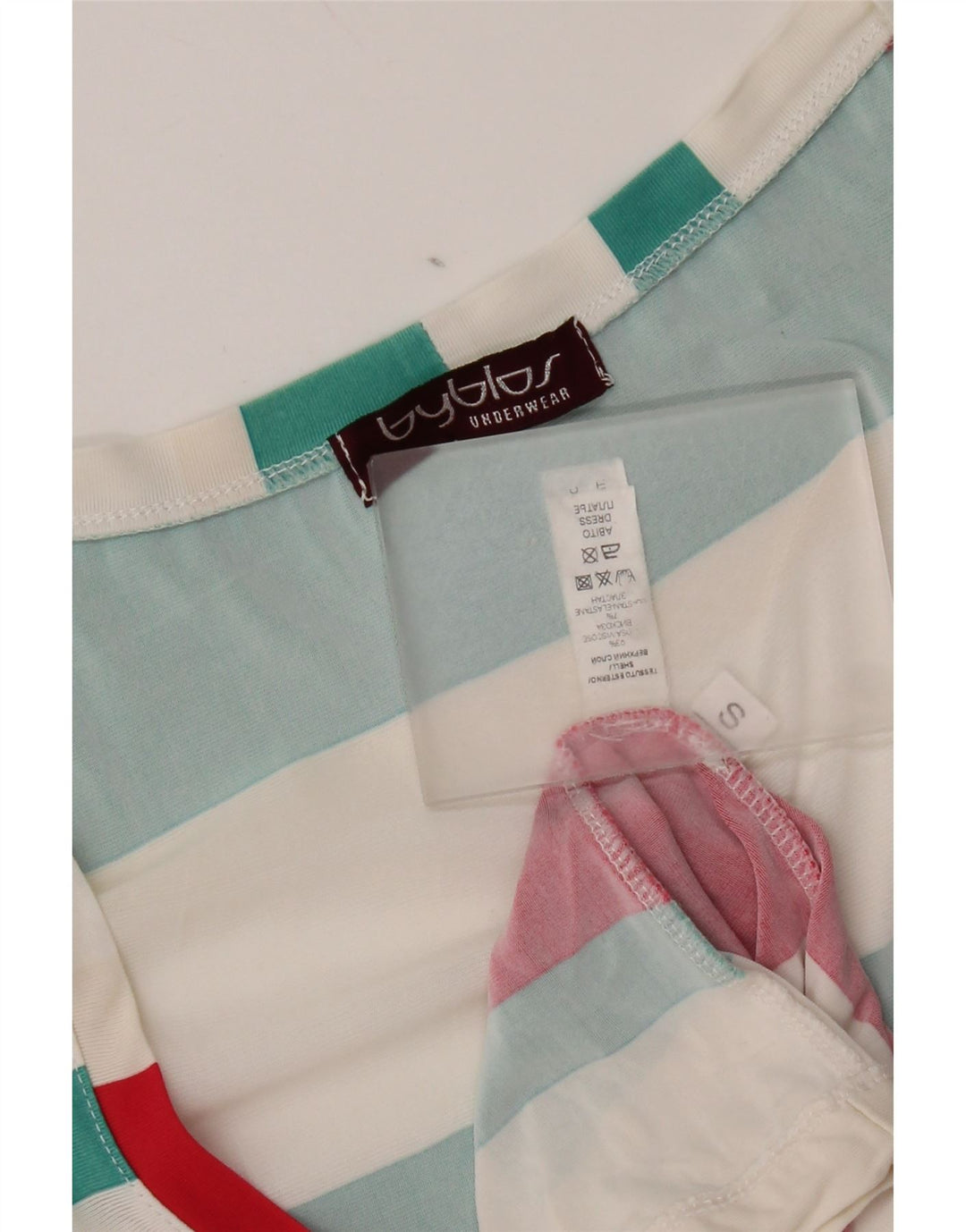 Byblos Damen ärmelloses Basic-Kleid UK 10 Small Mehrfarbig gestreift