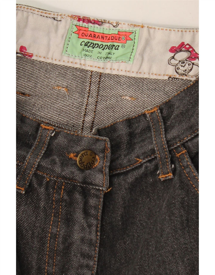 CAPPOPERA Damen-Jeansshorts mit hohem Bund, W26, Größe S, Grau, Baumwolle