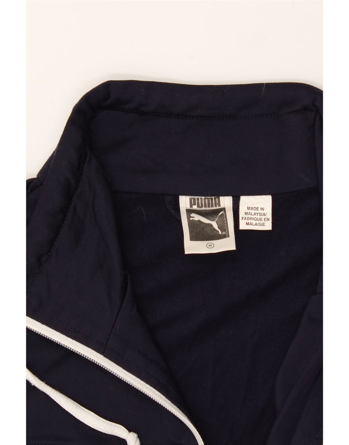 PUMA Womens Tracksuit Top Jacket UK 12 Medium Navy Blue Polyester Vintage Puma and Second-Hand Puma from Messina Hembry 