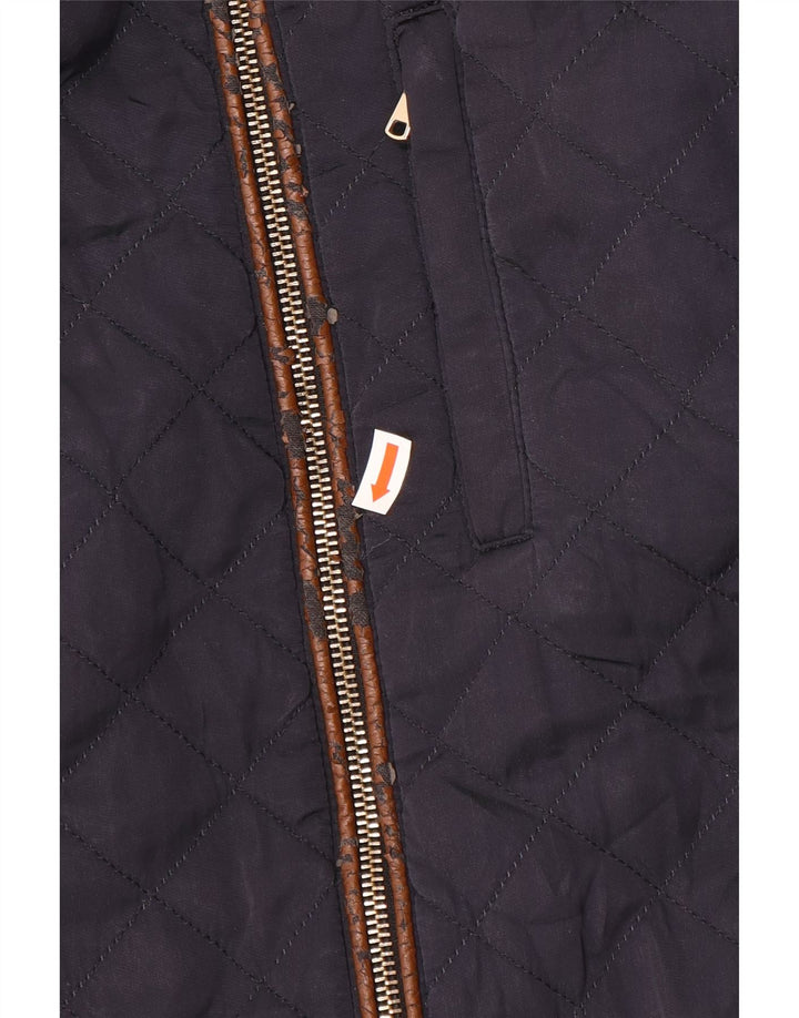 Zara Damen Steppjacke UK 6 XS Marineblau