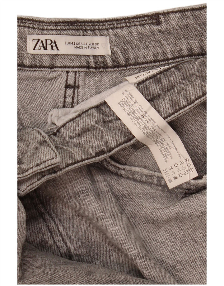 Zara Herren Distressed Slim Jeans EU 42 Large W32 L31 Graue Baumwolle