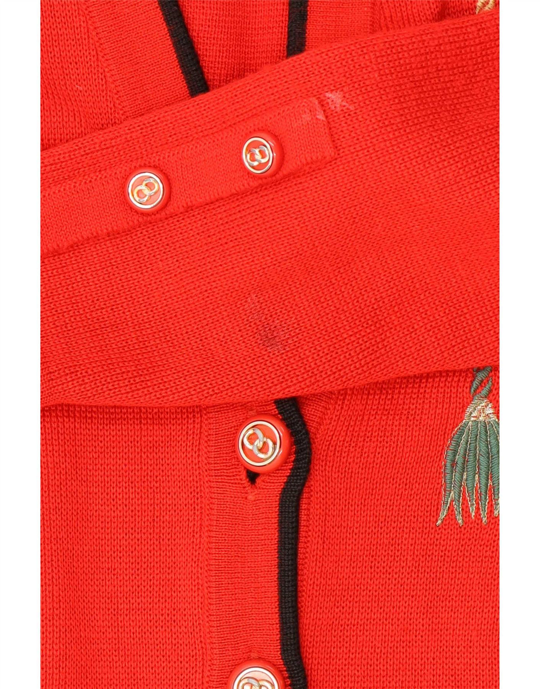 Vintage Damen Cardigan Pullover UK 16 Groß Rot