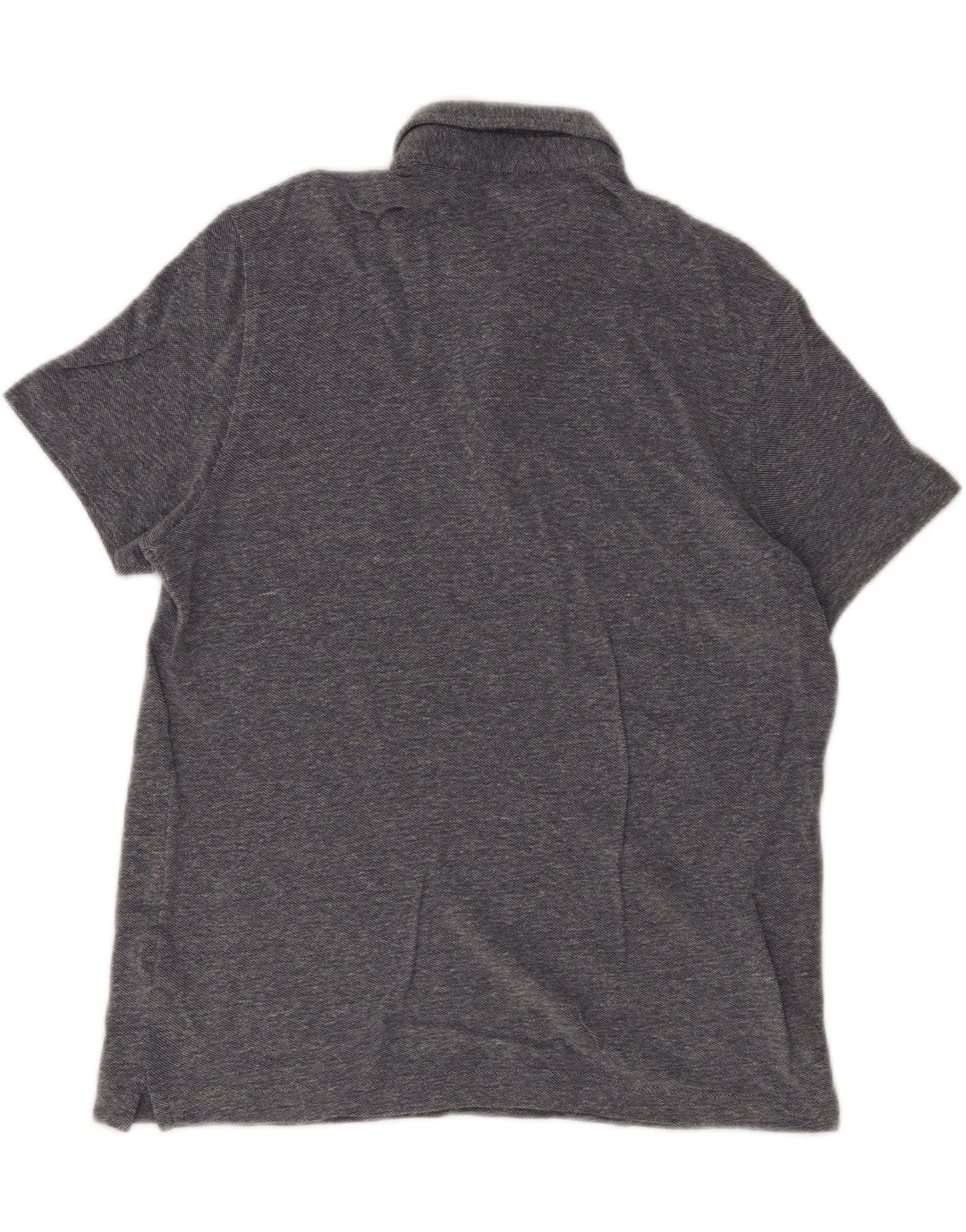 Massimo Dutti Herren-Poloshirt, groß, blau gefleckte Baumwolle