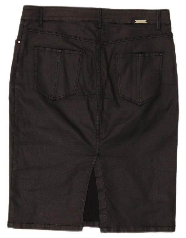 Massimo Dutti Damen Bleistiftrock EU 38 Small W28 Schwarz