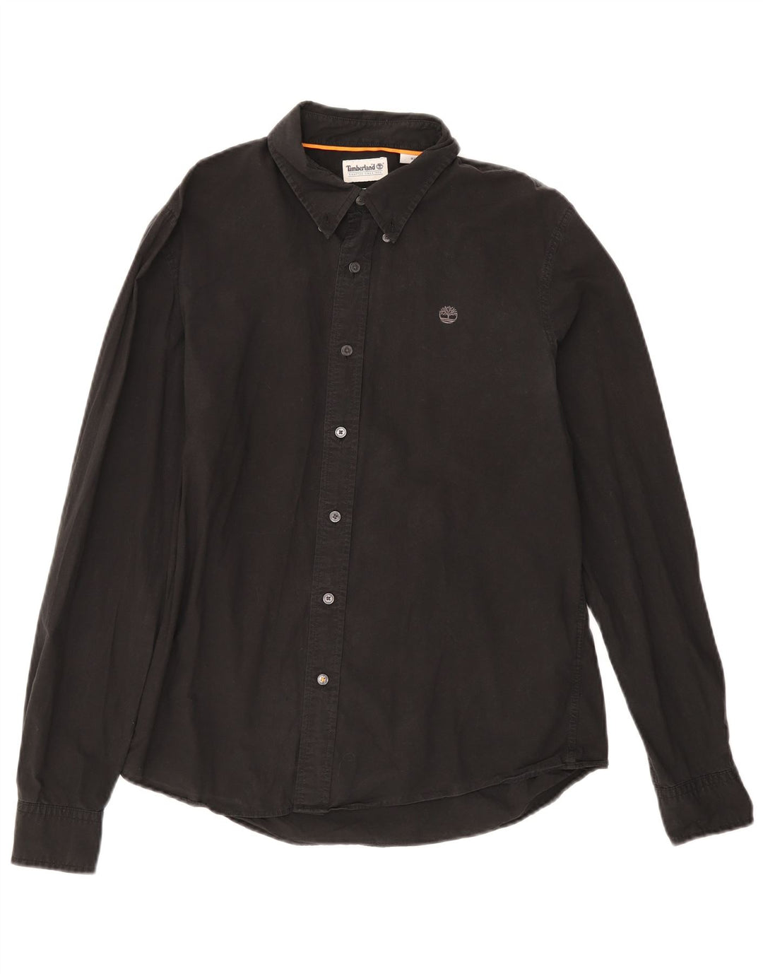 Timberland Herren-Slim-Fit-Hemd aus mittelschwarzer Baumwolle