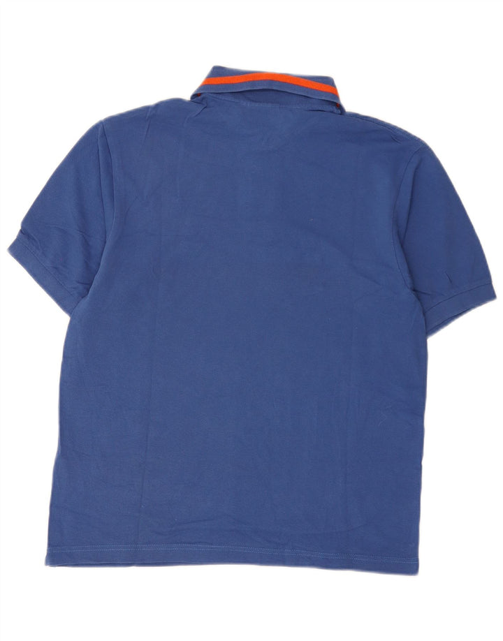 Diadora Herren-Poloshirt, kleine blaue Baumwolle