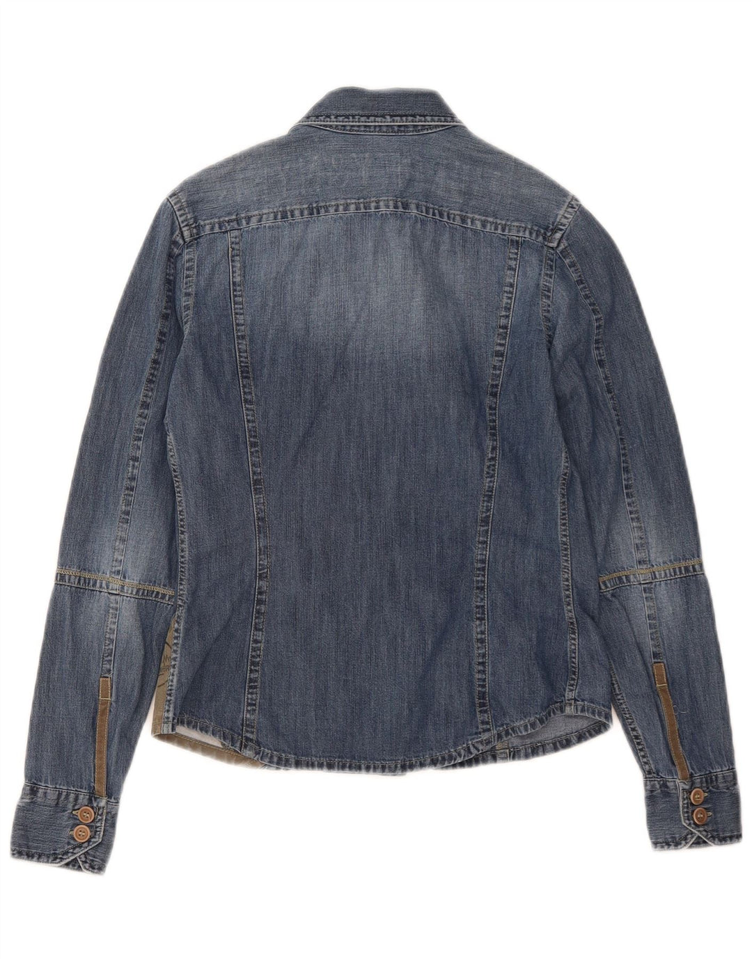 Murphy & Nye Damen Jeanshemd UK 10 Small Blue Colourblock