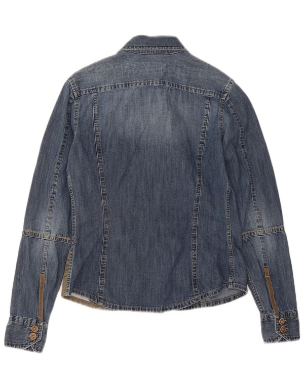 Murphy & Nye Damen Jeanshemd UK 10 Small Blue Colourblock