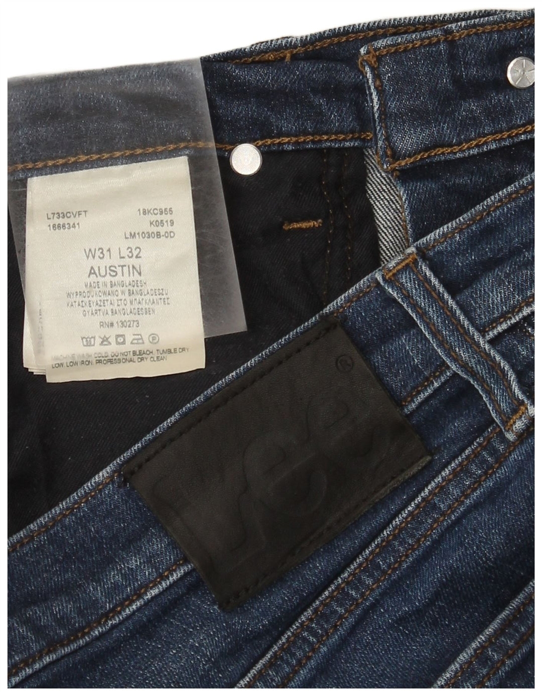 Lee Herren Austin Tapered Jeans W31 L32 Blaue Baumwolle