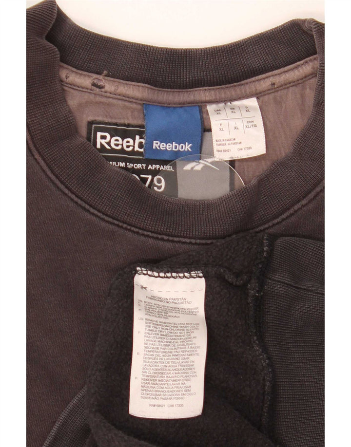 Reebok Herren Sweatshirt Pullover XL Schwarz Baumwolle