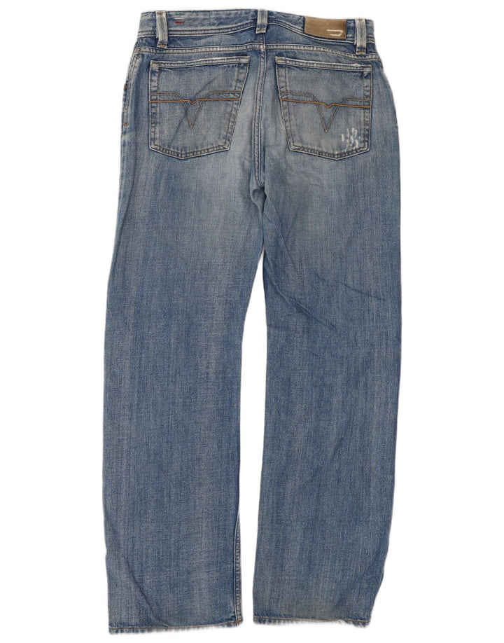 Diesel Herren Levan Distressed Straight Jeans W32 L32 Blaue Baumwolle