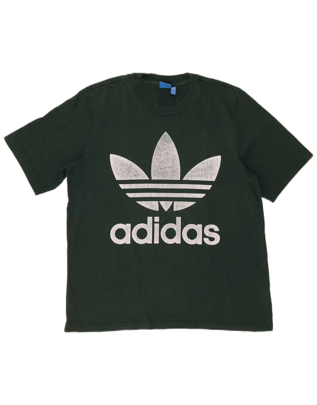 ADIDAS Herren Grafik T-Shirt Top Große grüne Baumwolle