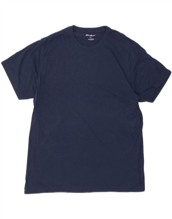 EDDIE BAUER Herren T-Shirt Top Large Marineblau Baumwolle
