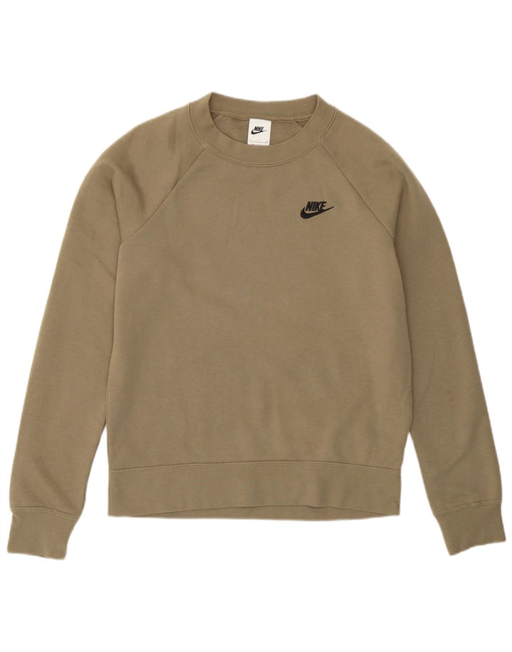 Nike Herren Sweatshirt Pullover Small Khaki Baumwolle Sport